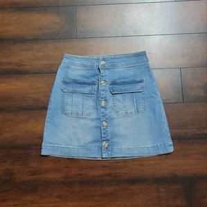 Copper Key Denim Skirt
